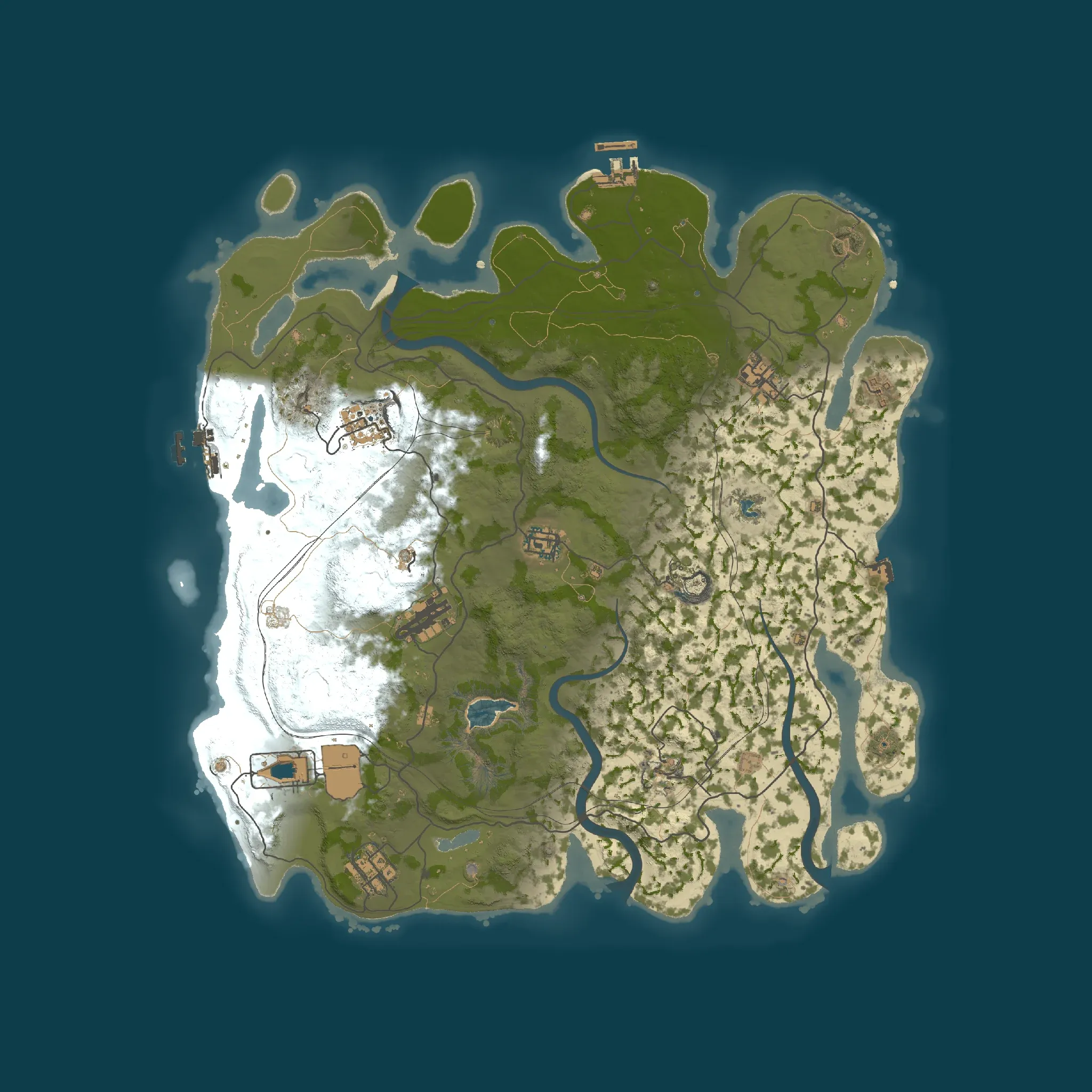 The Large example map, seen from above